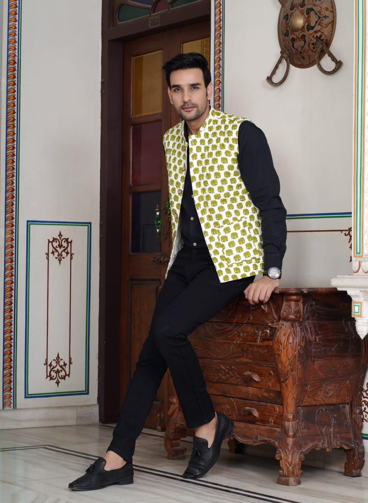 Shishir Roheen Ajrakh Quilted Reversible Jacket – InduBindu